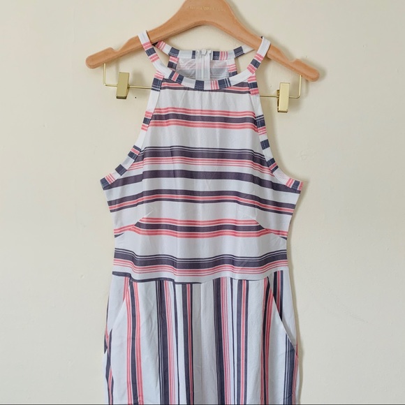 Italian  Pink Stripe Jumpsuit with Pockets - Picture 12 of 16